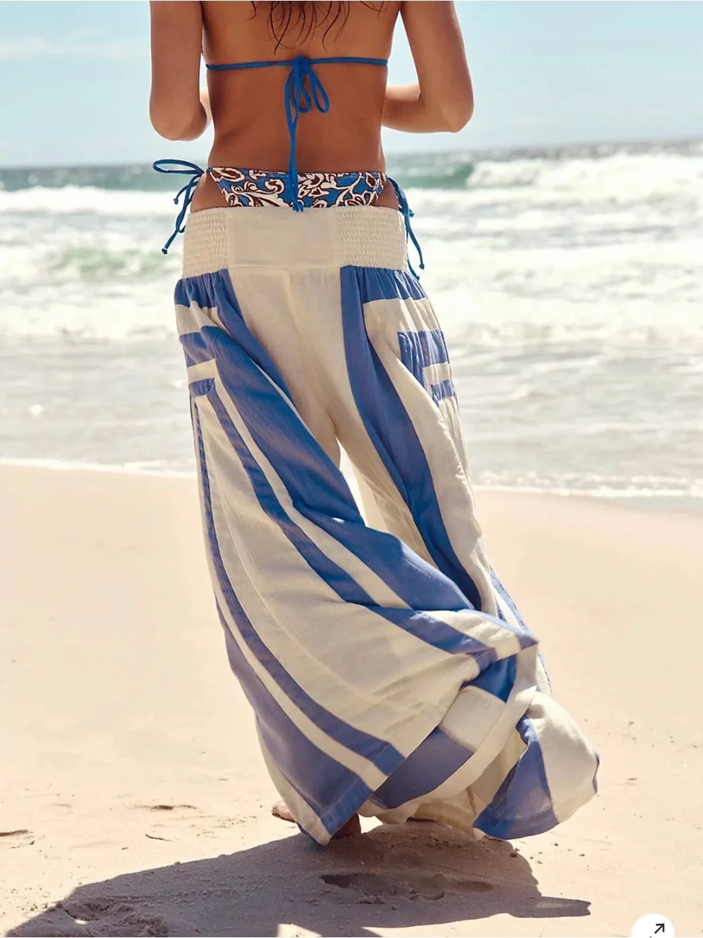 Current- NWT- S- Liora Cotton Wide-Leg Pants free people